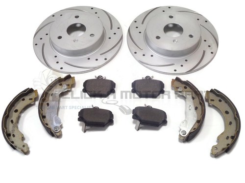 Front drilled grooved brake - drilled,