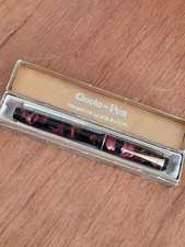 Vintage Onoto De La Rue Fountain Pen 14k Gold Nib Great Britain With Box