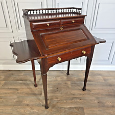 Antique Mahogany Davenport Desk Victorian Writing Bureau - Desk Gallery Rail