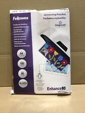 Fellowes ImageLast A4 Laminating Pouch, 80 Micron - Pack of 100,Transparent