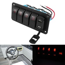 Red LED Light 4 Gang ON/OFF