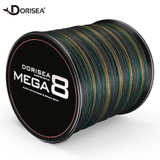 8 Strands Dorisea Pro 100m-2000m Brown Green Camouflage Braided Fishing Line X8