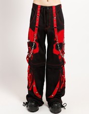 Gothic Trousers Black Red -