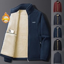 Micro Fleece Jacket Blue Heavy Duty Warm Full Zip Up Jumper Work Workwear Unisex