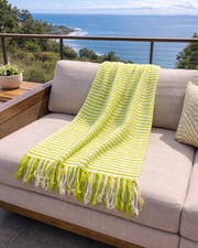 Lime Green & White Striped