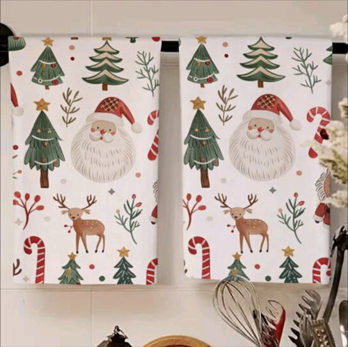 2pcs christmas santa kitchen - 2pcs,