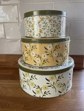 Set Of 3 Cake Storage Tins