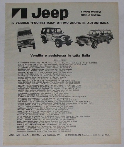 Advert advertising 1976 jeep - advert,