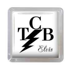 Elvis TCB Coaster – Handmade