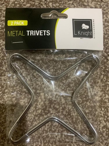 Metal trivet chrome - metal,