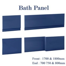 1700/1800mm Shower Bathtub Front & End L-shape MDF Bath Panel Matt Navy Blue New