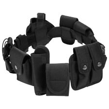 Police Guard Tactical Belt Buckles with 9 Pouches Utility Kit Security Black New