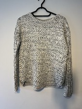 Marks & Spencer Indigo Collection Size 10 Grey Mix Knitted Jumper 