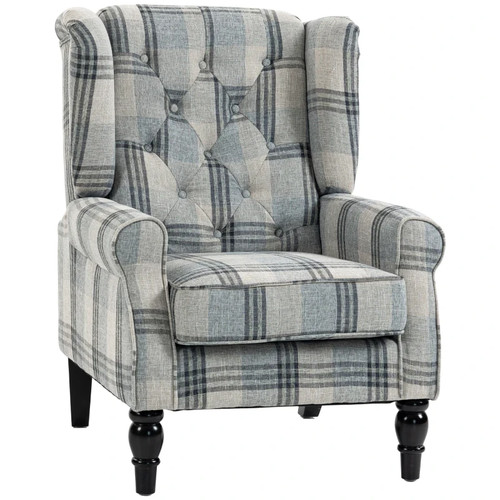 Faux linen armchair - armchair, with