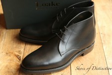 Loake 1880 Deangate Black Leather Chukka Boots Shoes Mens UK 7.5 F US 8.5