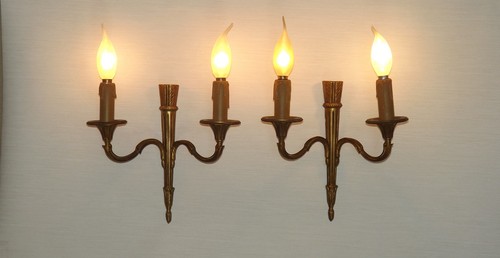 Pair vintage french gilt - pair,