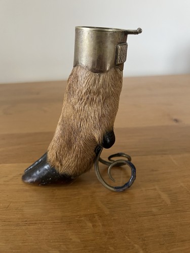 Vintage deer foot - vintage, brass