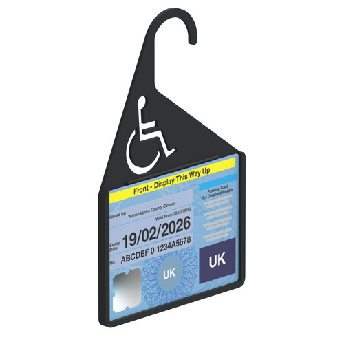 Blue badge rear view - blue, mirror