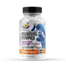 Probiotics Complex Acidophilus Gut Health – 40 BILLION CFU - 15 Bacteria Strains
