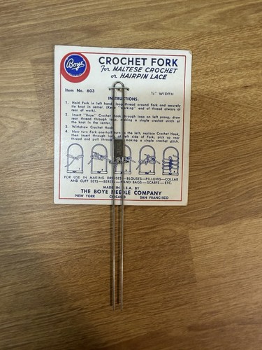 Vintage boye crochet fork - boye,