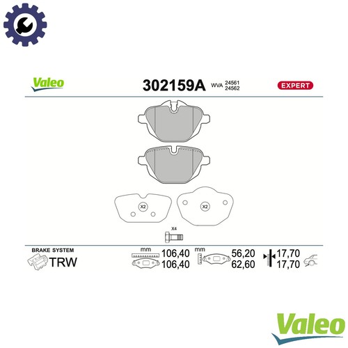 Brake pad set - pad,