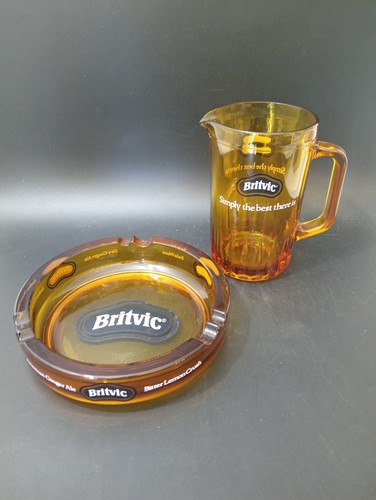 Vintage britvic glass ashtray - vintage,