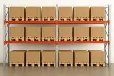 Pallet Racking Kit 1, 2, 3, 4, 5 bays 2, 3, 4 levels 1.1m frame 3.4m beam shelf