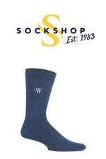 Embroidered Socks Men's with Initials Letters U-Z SOCKSHOP Size 7-11 1 Pair Pack