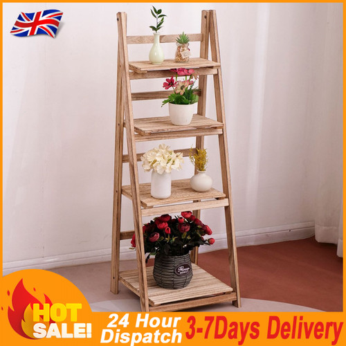 Tier folding wooden ladder - 4-tier,