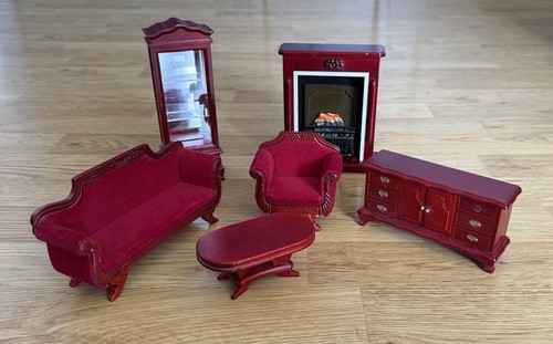 Vintage style mahogany - , doll