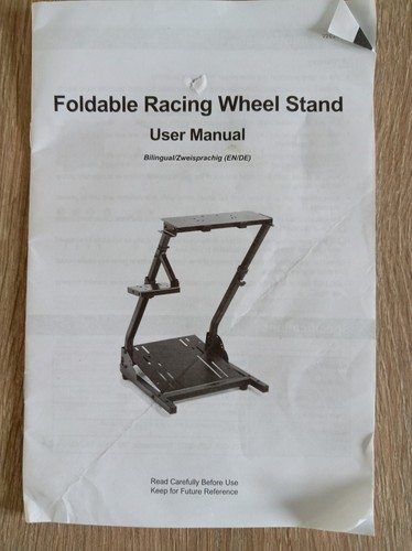 Foldable racing wheel stand - wheel,
