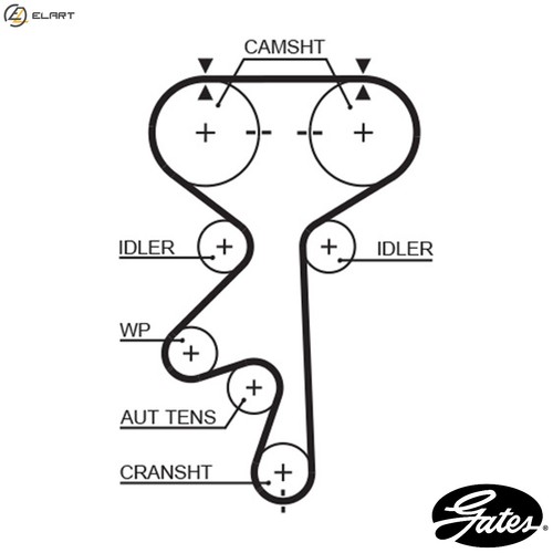 Timing belt 5408xs for opel - timing,