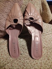 NEXT PALE PINK BACKLESS KITTEN HEELS Size 7