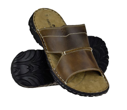 Mens leather slip walking - mens, on