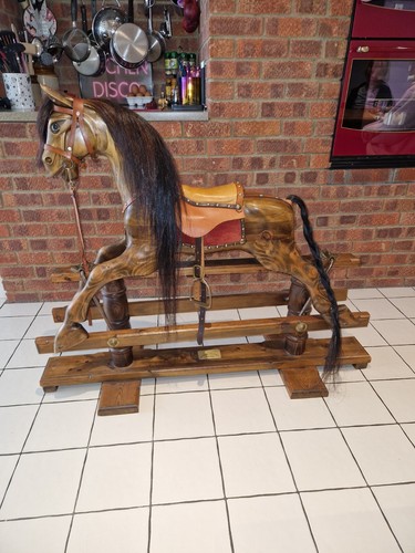 Wooden rocking horse - wooden,