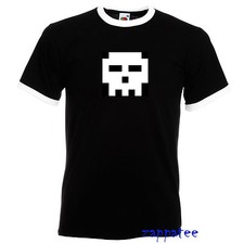 Scott Pilgrim inspired Skull T Shirt. Slim fitting Ringer style tee