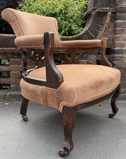 Edwardian Mahogany Frame Tub Chair