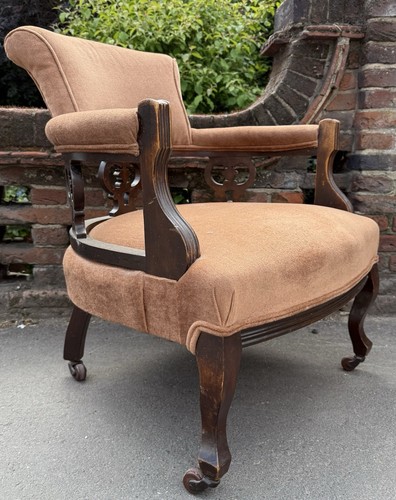 Edwardian mahogany frame tub - mahogany,