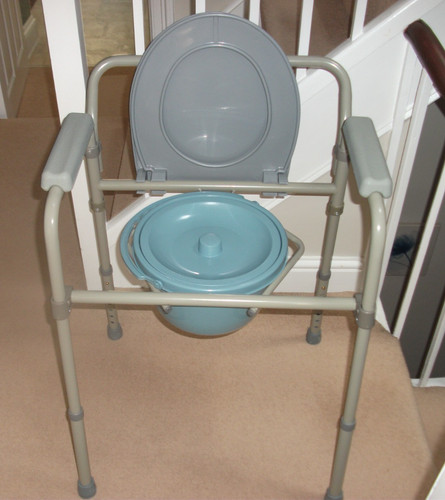 Aidapt folding commode blue - commode,