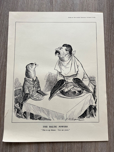 1939 punch cartoon print - -, the