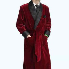 Smoking jacket velvet gown - velvet,