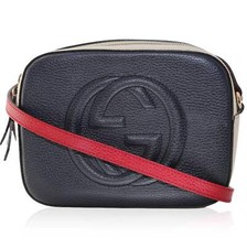 Gucci Tricolor Leather Soho Disco Crossbody Bag Black Womens