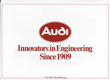AUDI range brochure 1983 - incl Quattro - mint