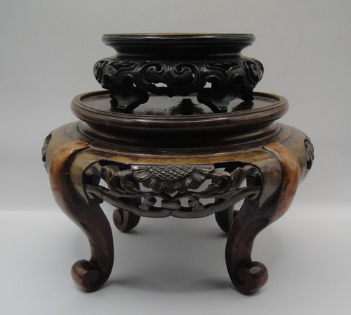 Two vintage chinese wooden - vintage,