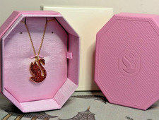 Swarovski Swan Pendant Red