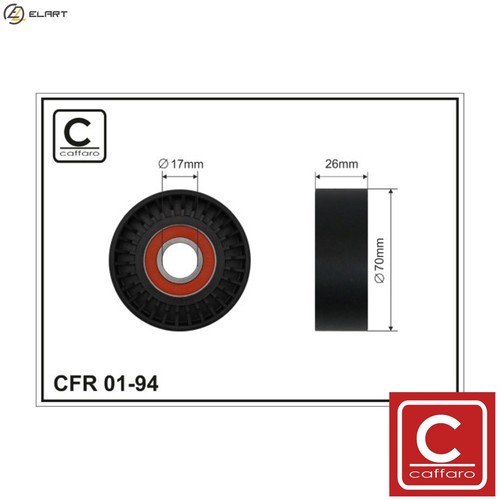 Tensioner pulley vribbed belt - pulley,