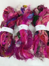 Eyelash Sari Silk Ribbon, Pink