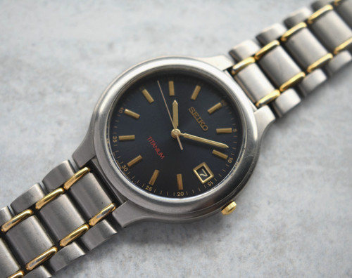 Seiko titanium date - date, men's