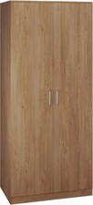 Dakota Oak 2 Door Double Wardrobe Bedroom Storage Furniture Cupboard