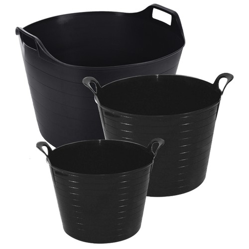 Black flexi tubs - black, (3/5